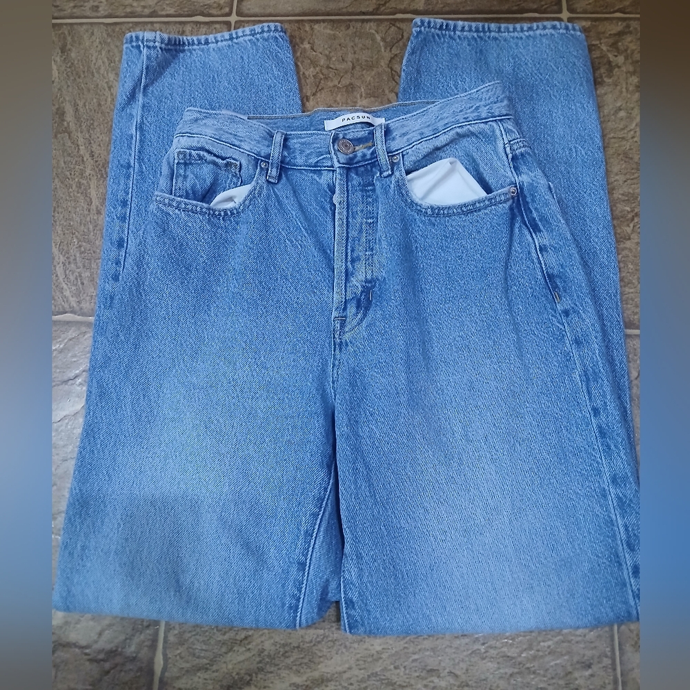 PacSun Light Blue High-Rise Dad Jean Button Fly Women’s Jeans Sz 24 Denim Casual
